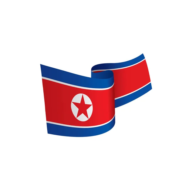 Nordkoreanische Flagge, Vektorillustration — Stockvektor