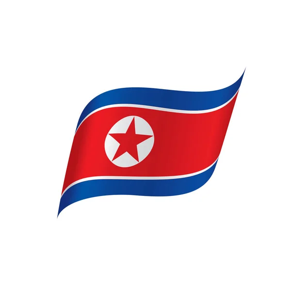 Nordkorea flagga, vektor illustration — Stock vektor