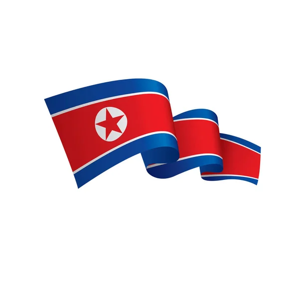 Bandeira da Coreia do Norte, ilustração vetorial — Vetor de Stock