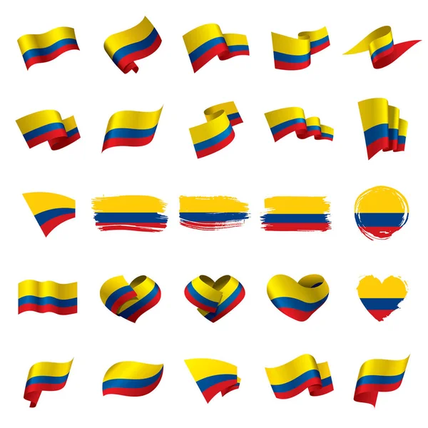 Bandera de Colombia, vector de ilustración — Vector de stock