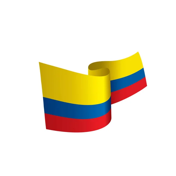 Bandera de Colombia, vector de ilustración — Archivo Imágenes Vectoriales