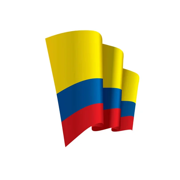 Bandera de Colombia, vector de ilustración — Archivo Imágenes Vectoriales