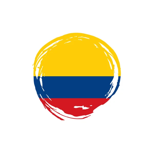 Bandera de Colombia, vector de ilustración — Vector de stock
