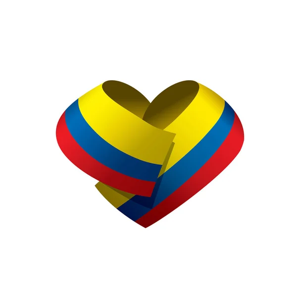 Bandera de Colombia, vector de ilustración — Vector de stock