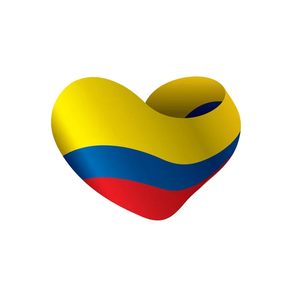 Colombia flagga, vektor illustration — Stock vektor