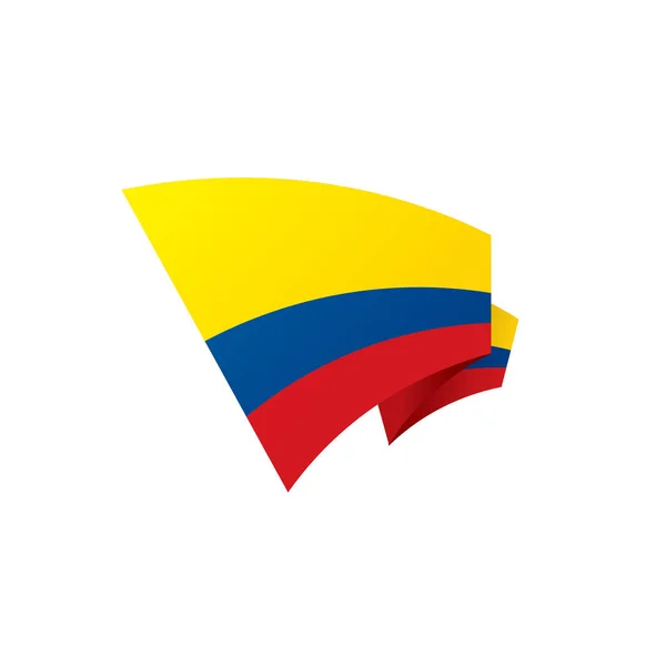 Bandera de Colombia, vector de ilustración — Vector de stock