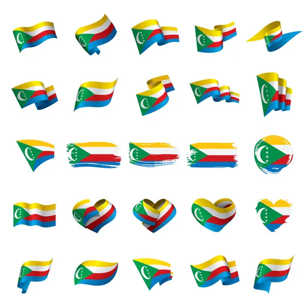 Comoros Flagge, Vektorabbildung — Stockvektor