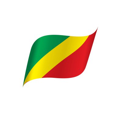 Kongo Cumhuriyeti bayrağı, vektör çizim