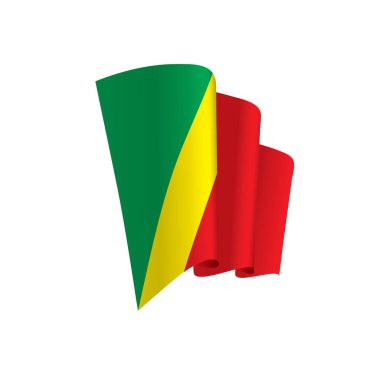 Kongo Cumhuriyeti bayrağı, vektör çizim