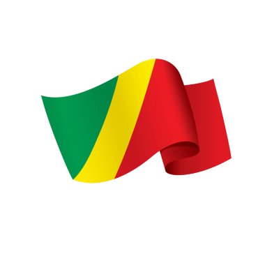 Kongo Cumhuriyeti bayrağı, vektör çizim