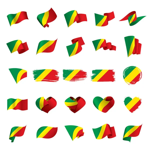 Kongo vlajka, vektorové ilustrace — Stockový vektor