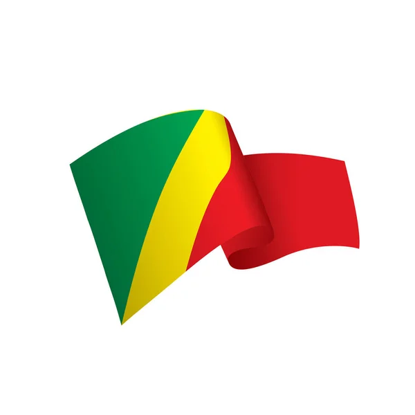 コンゴの旗、ベクトル イラスト — ストックベクタ
