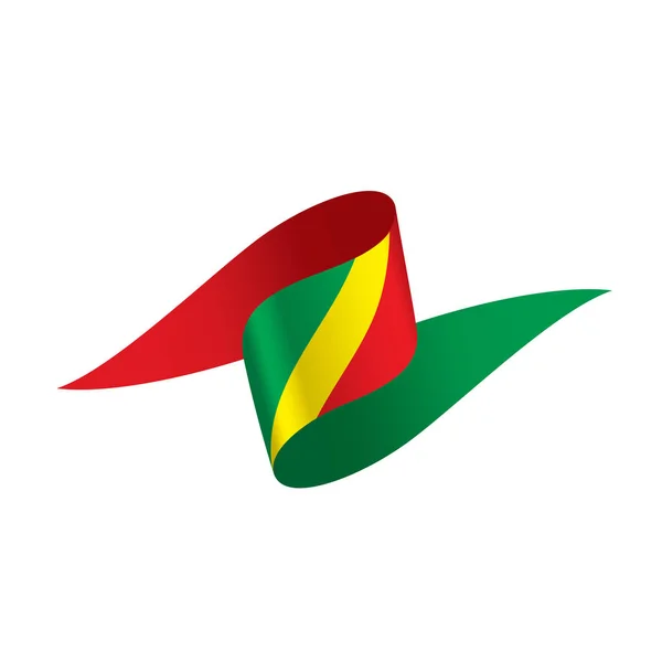 Bandera del Congo, vector de ilustración — Vector de stock