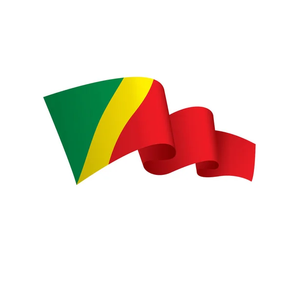 Kongo Cumhuriyeti bayrağı, vektör çizim — Stok Vektör