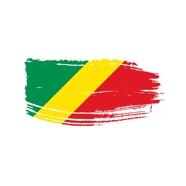 Kongo Cumhuriyeti bayrağı, vektör çizim — Stok Vektör