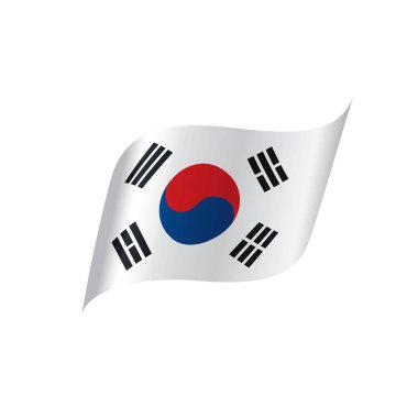 Güney Kore bayrağı, vektör çizim