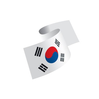 Güney Kore bayrağı, vektör çizim