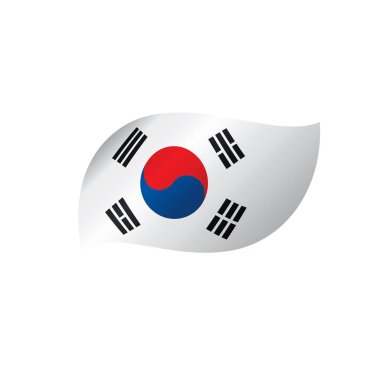 Güney Kore bayrağı, vektör çizim