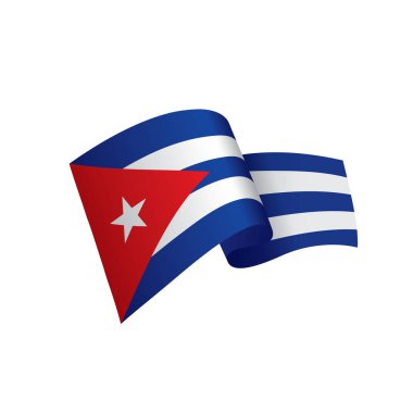Küba bayrağı, vektör illüstrasyonu