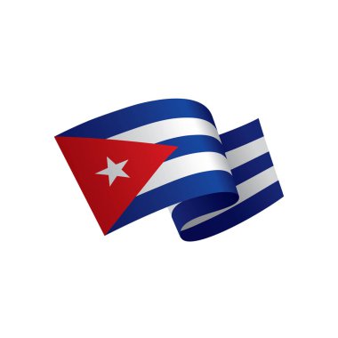 Küba bayrağı, vektör illüstrasyonu