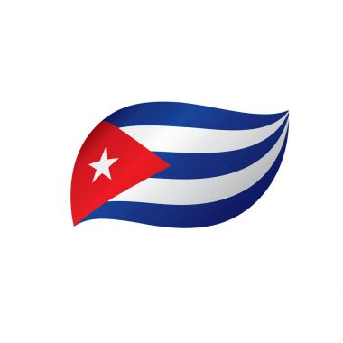 Küba bayrağı, vektör illüstrasyonu