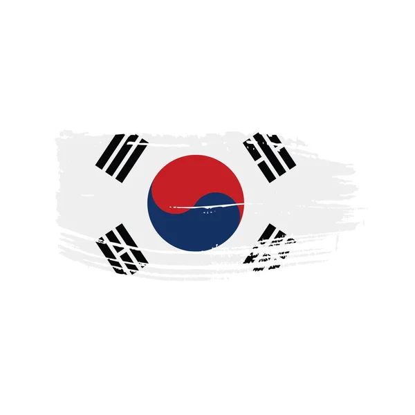 South Korean flag, vector illustration — Stock Vector