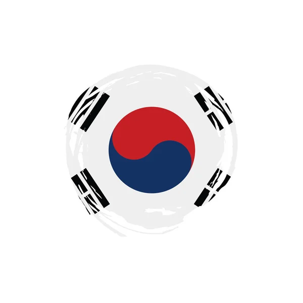 Bandera de Corea del Sur, vector de ilustración — Archivo Imágenes Vectoriales