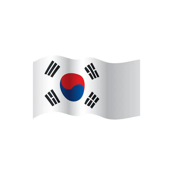 stock vector South Korean flag, vector illustration