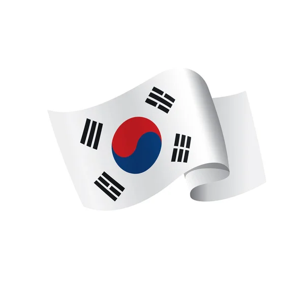 South Korean flag, vector illustration — Stock Vector