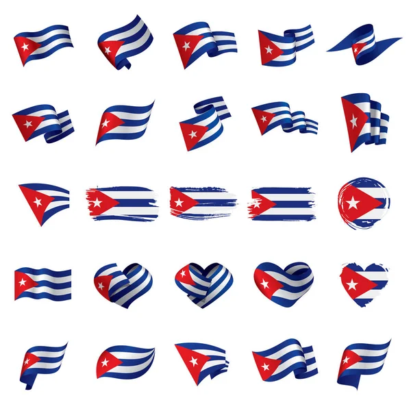Bandera de Cuba, vector ilustración — Vector de stock