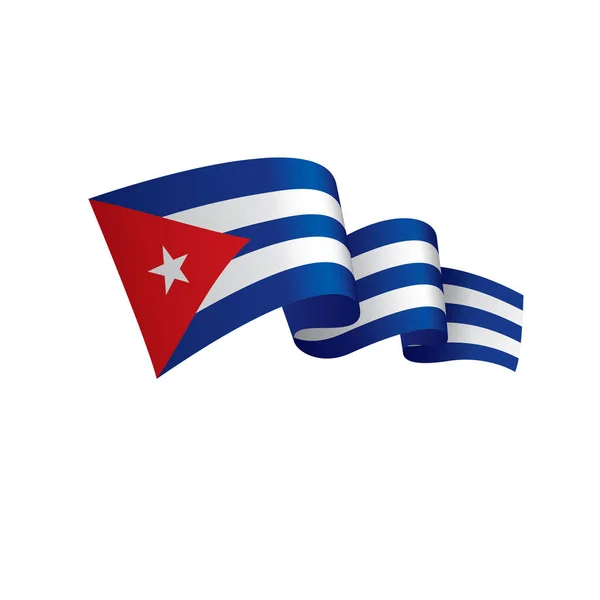 Kubánská vlajka, vektorová ilustrace — Stockový vektor