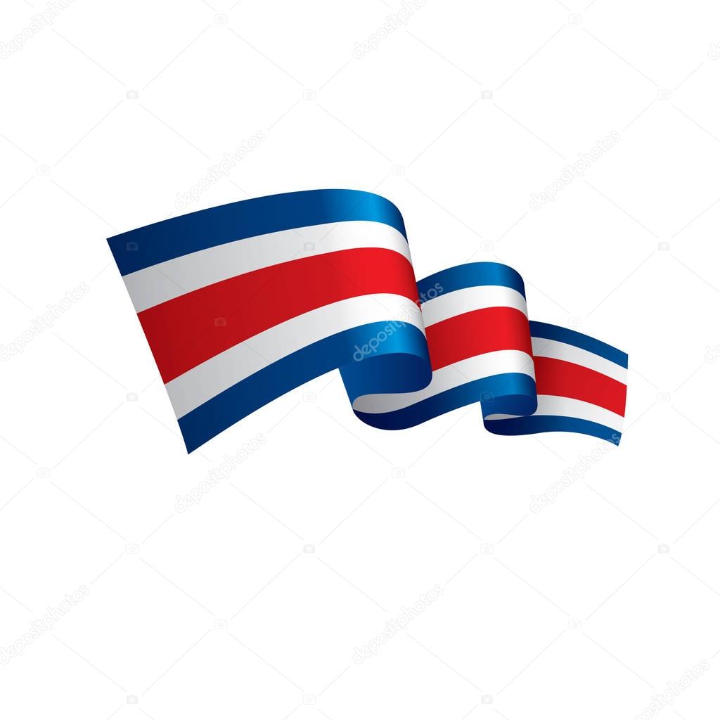 Costa Rica flag, vector illustration