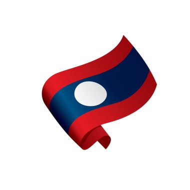 Laos bayrağı, vektör illüstrasyonu