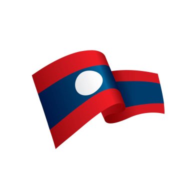 Laos bayrağı, vektör illüstrasyonu