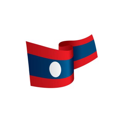 Laos bayrağı, vektör illüstrasyonu