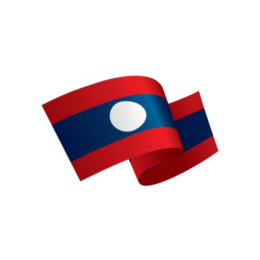 Laos bayrağı, vektör illüstrasyonu