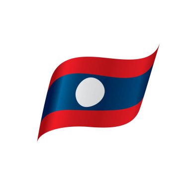 Laos bayrağı, vektör illüstrasyonu