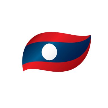 Laos bayrağı, vektör illüstrasyonu