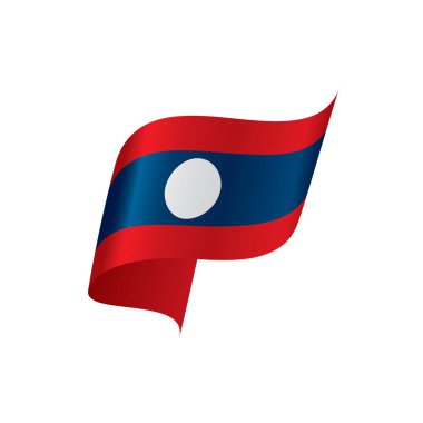 Laos bayrağı, vektör illüstrasyonu