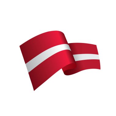 Letonya bayrağı, vektör çizim