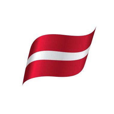 Letonya bayrağı, vektör çizim