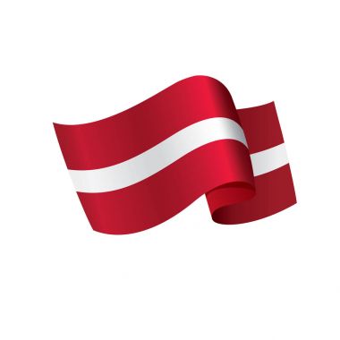 Letonya bayrağı, vektör çizim