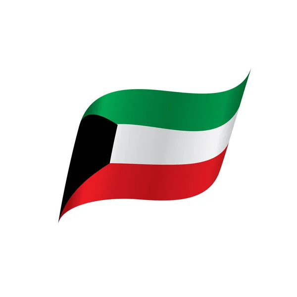 Pavillon Koweït, illustration vectorielle — Image vectorielle