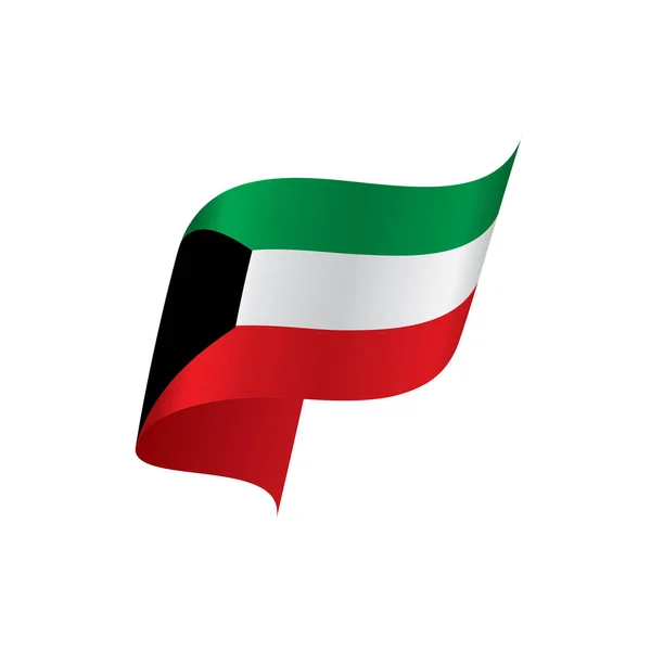 Flaga Kuwejtu, ilustracja wektora — Wektor stockowy