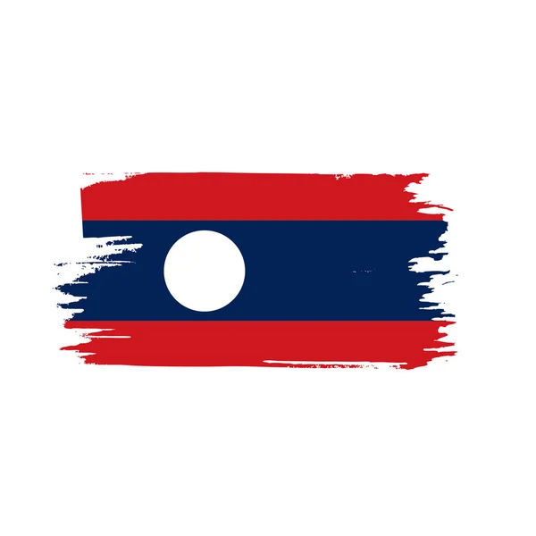 Bandera laos, ilustración vectorial — Vector de stock