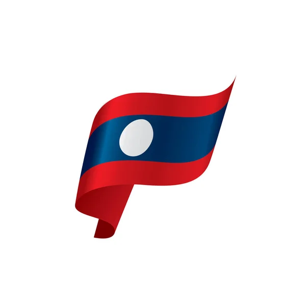Laos vlag, vector illustratie — Stockvector
