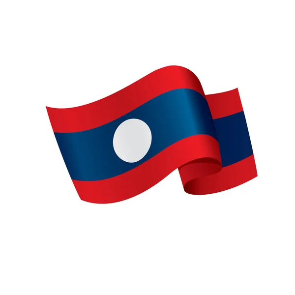 Laos flag, illustrazione vettoriale — Vettoriale Stock