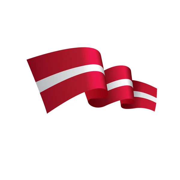 Bandera de Letonia, ilustración vectorial — Vector de stock