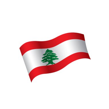 Lübnan bayrağı, vektör çizim
