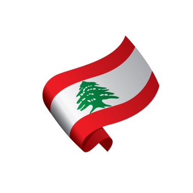 Lübnan bayrağı, vektör çizim